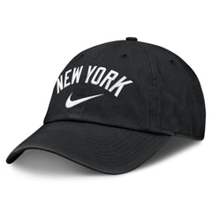 Black New York Yankees Nike Primetime Club Adjustable Hat