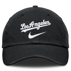 Black Los Angeles Dodgers Nike Primetime Club Adjustable Hat