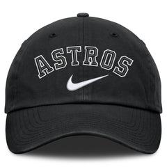 Black Houston Astros Nike Primetime Club Adjustable Hat