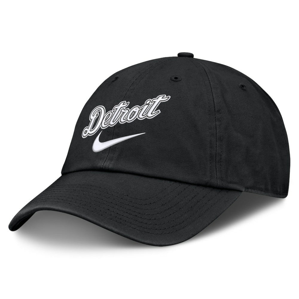Black Detroit Tigers Nike Primetime Club Adjustable Hat