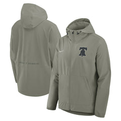 Olive Philadelphia Phillies Nike Unlimited Packable Full-Zip Hooded Jacket