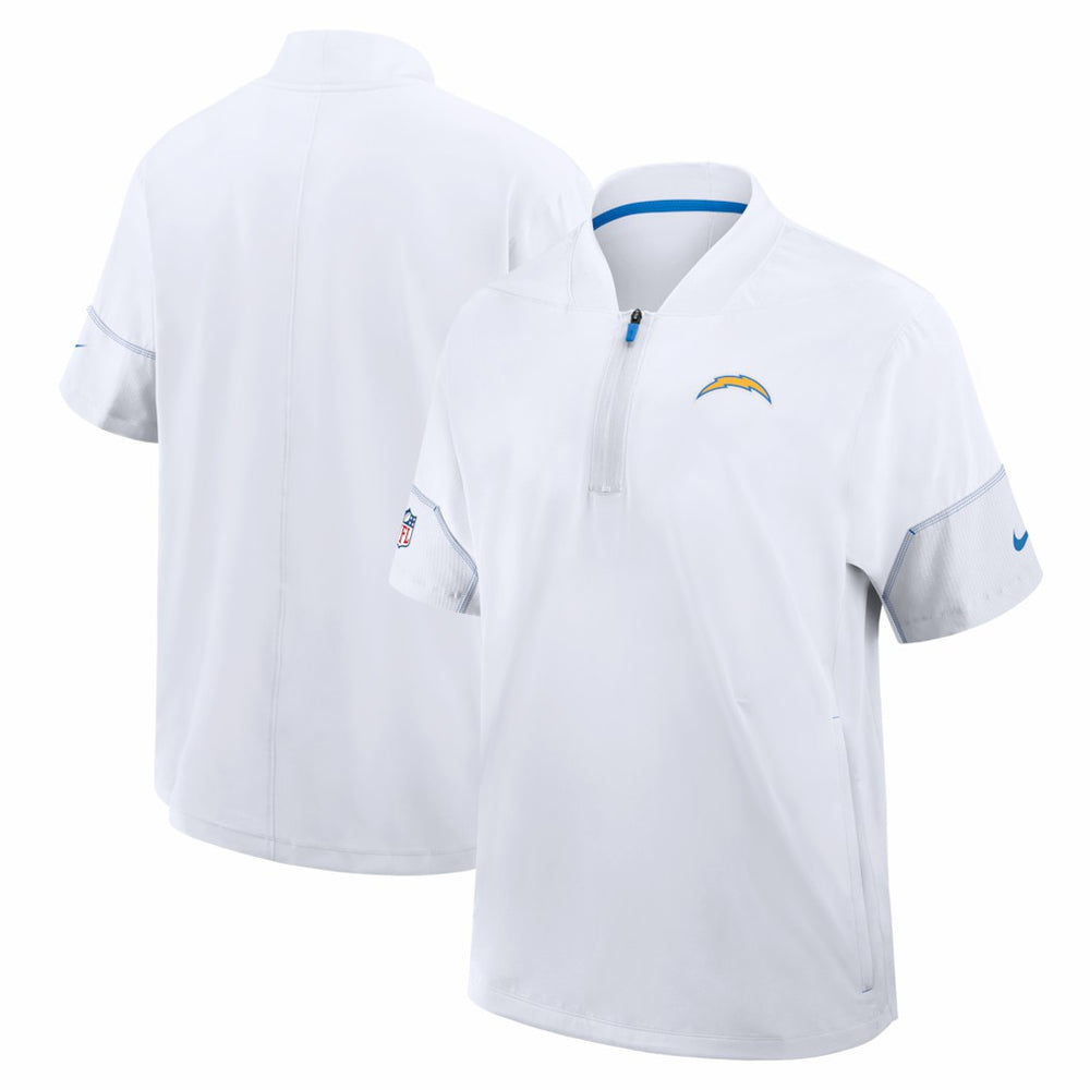 Sideline Short Sleeve Quarter-Zip Coach Jacket - Los Angeles Chargers Jackets