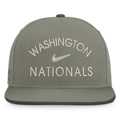 Olive Washington Nationals Nike Pro Dri-FIT Snapback Hat