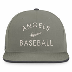 Olive Los Angeles Angels Nike Pro Dri-FIT Snapback Hat