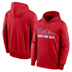 Red Philadelphia Phillies Nike 2025 MLB Postseason Authentic Collection Therma Fleece Hoodie