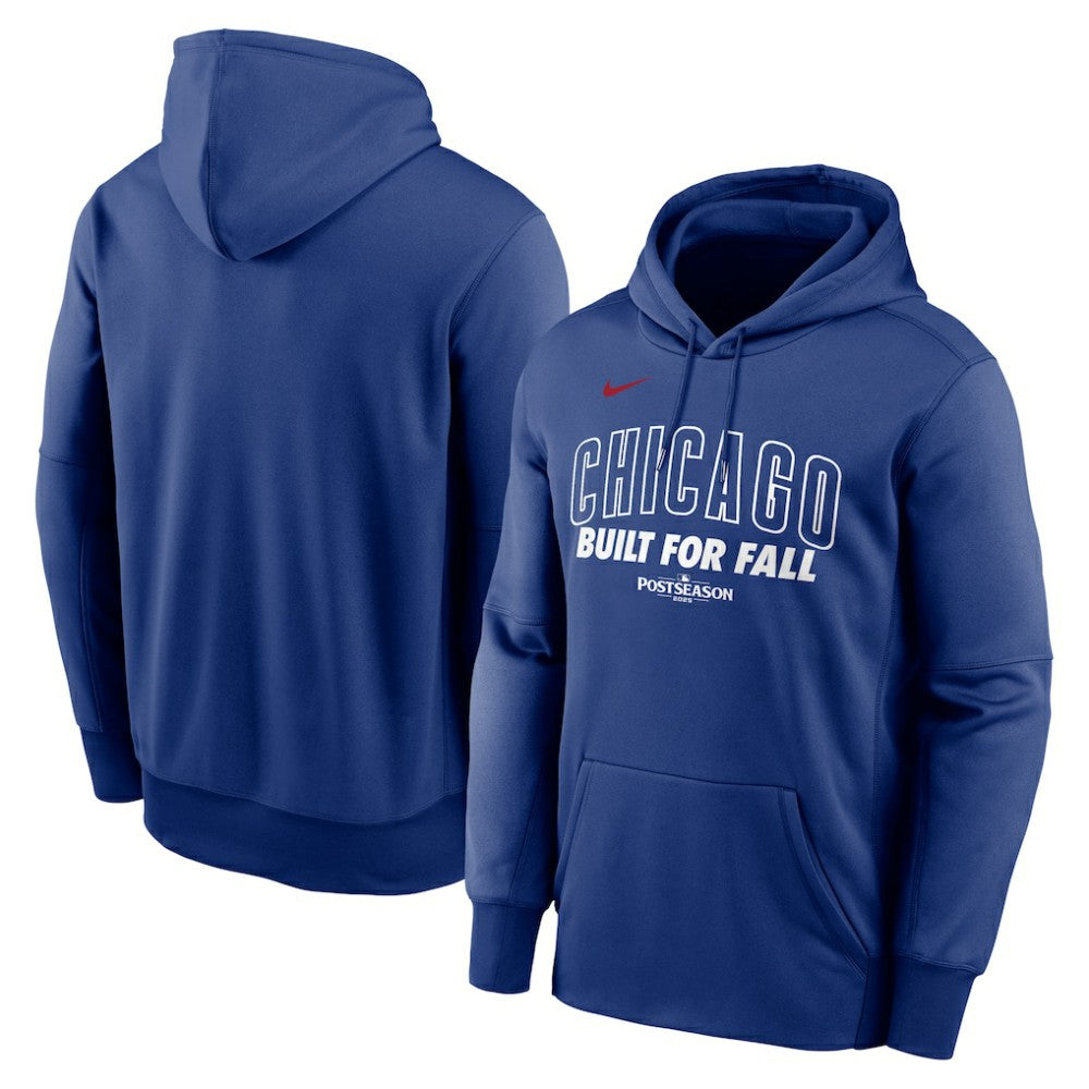 Royal Chicago Cubs Nike 2025 MLB Postseason Authentic Collection Therma Fleece Hoodie
