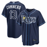 Navy Junior Caminero Tampa Bay Rays Nike Road Replica Jersey