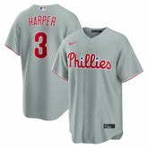 Gray Bryce Harper Philadelphia Phillies Nike Road Replica Jersey