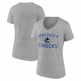 NHL Vancouver Canucks Logo Athletic Women's Arch Victory V-Neck T-Shirt