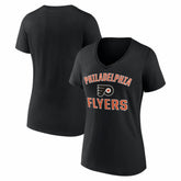 NHL Philadelphia Flyers Logo Athletic Women's Arch Victory V-Neck T-Shirt