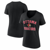 NHL Ottawa Senators Logo Athletic Women's Arch Victory V-Neck T-Shirt
