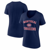 NHL Montreal Canadiens Logo Athletic Women's Arch Victory V-Neck T-Shirt