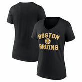 NHL Boston Bruins Logo Athletic Women's Arch Victory V-Neck T-Shirt