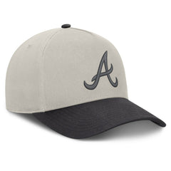 Stone/Graphite Atlanta Braves Fanatics Wonder A-Frame Adjustable Hat