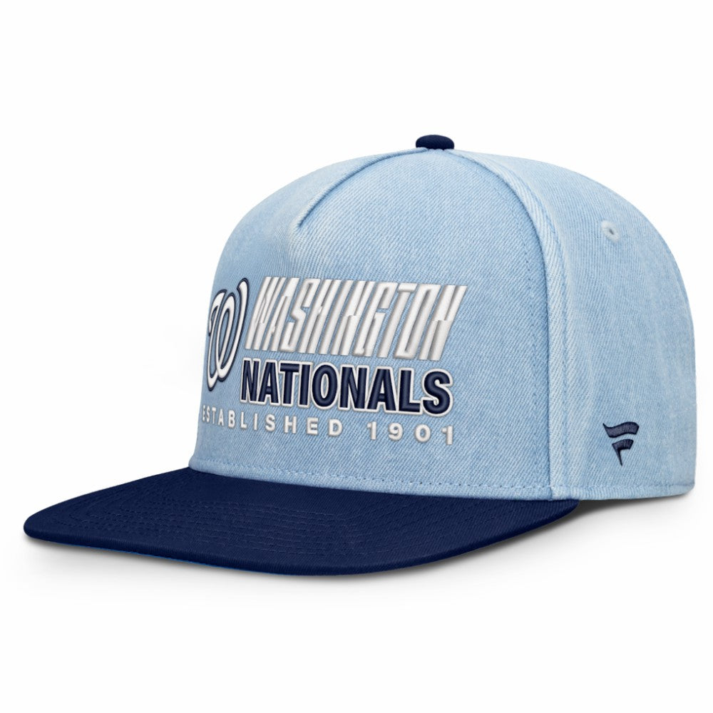 Denim Washington Nationals Fanatics Twinbill Snapback Hat