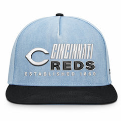 Denim Cincinnati Reds Fanatics Twinbill Snapback Hat