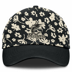 Black Miami Marlins Fanatics Women's Blossom Adjustable Hat