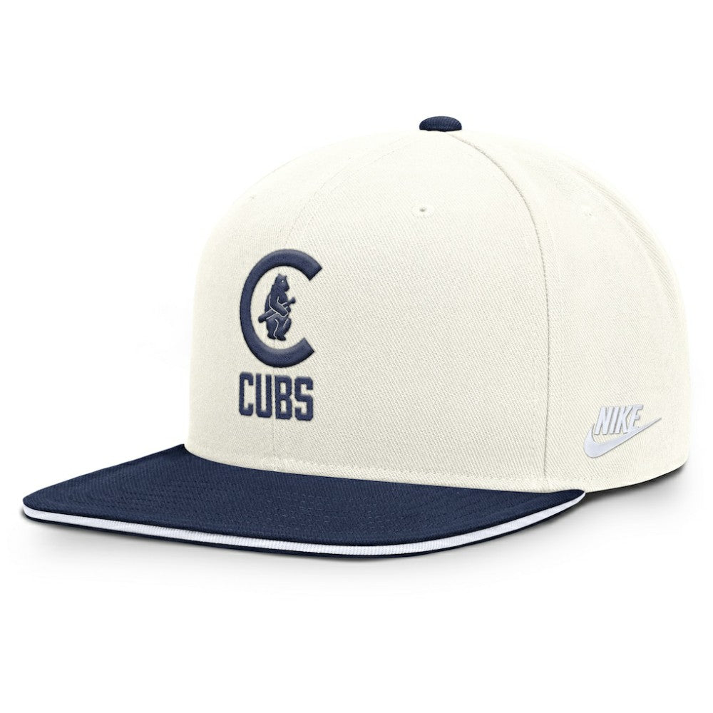 Cream/Navy Chicago Cubs Nike Cooperstown Pro Dri-FIT Snapback Hat