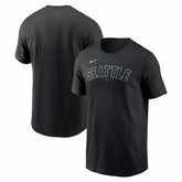 Black Seattle Mariners Nike Alternate Wordmark T-Shirt
