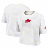 Women's Striped Cropped T-Shirt - Buffalo Bills T-shirts