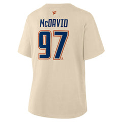 NHL Connor McDavid Edmonton Oilers Fanatics Women's Alternate Name & Number T-Shirt