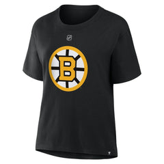 NHL David Pastrnak Boston Bruins Fanatics Women's Authentic Stack Name & Number T-Shirt