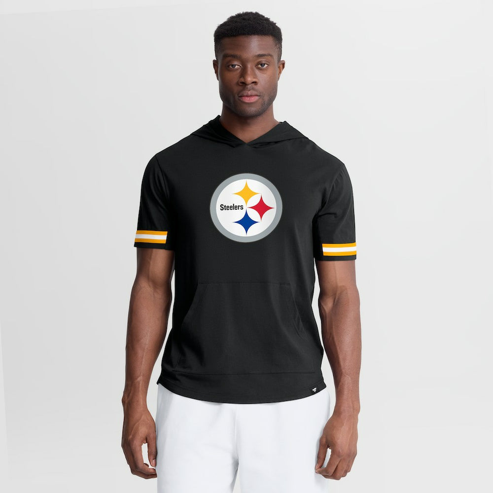 Optimal Play Short Sleeve Hooded T-Shirt - Pittsburgh Steelers T-shirts