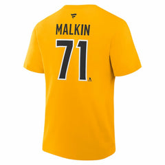 NHL Evgeni Malkin Pittsburgh Penguins Fanatics Authentic Stack Name & Number T-Shirt
