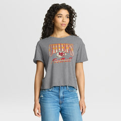 Women's Overplayed Tribute Tri-Blend Boxy T-Shirt - Kansas City Chiefs T-shirts