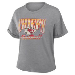 Women's Overplayed Tribute Tri-Blend Boxy T-Shirt - Kansas City Chiefs T-shirts