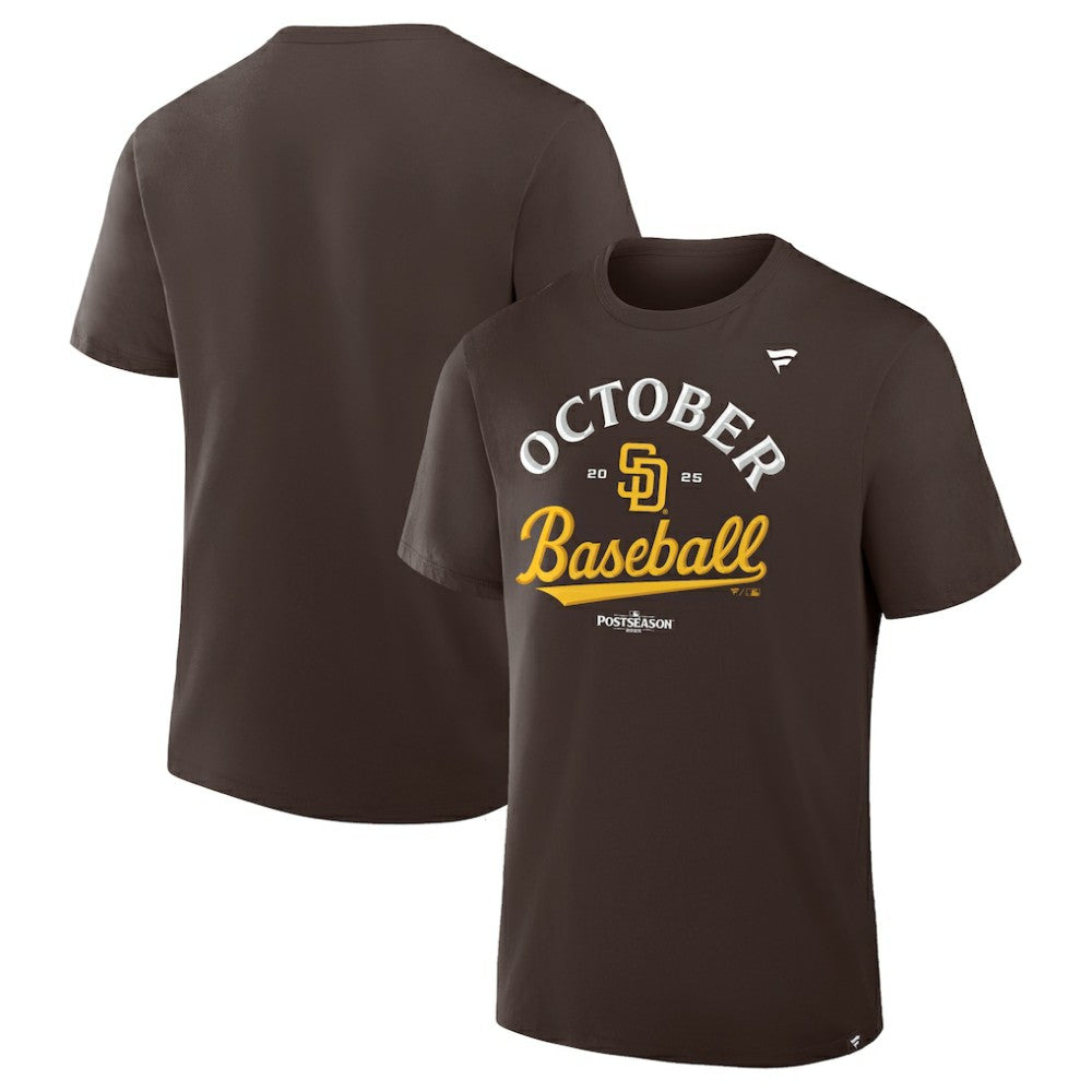 Brown San Diego Padres Fanatics 2025 MLB Postseason Locker Room T-Shirt