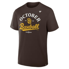 Brown San Diego Padres Fanatics 2025 MLB Postseason Locker Room T-Shirt