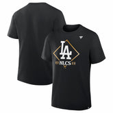 Black Los Angeles Dodgers Fanatics 2025 National League Division Series Champions Locker Room T-Shirt