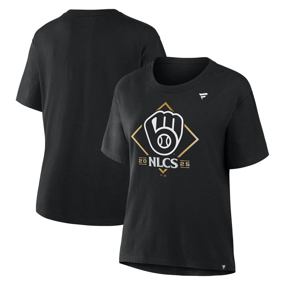 Black Milwaukee Brewers Fanatics Women's 2025 National League Division Series Champions Locker Room T-Shirt