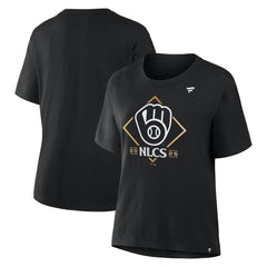 Black Milwaukee Brewers Fanatics Women's 2025 National League Division Series Champions Locker Room T-Shirt