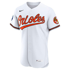 White Baltimore Orioles Nike Home Sponsor Patch Authentic Jersey