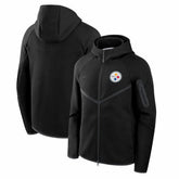 Tech Fleece Raglan Full-Zip Windrunner Hoodie - Pittsburgh Steelers Hoodies