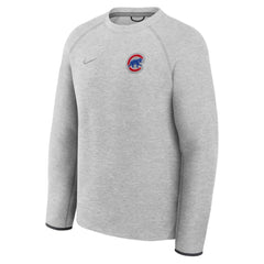 Heather Charcoal Chicago Cubs Nike Tech Fleece Raglan Sweatshirt