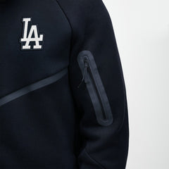 Black Los Angeles Dodgers Nike Tech Fleece Raglan Full-Zip Windrunner Hoodie