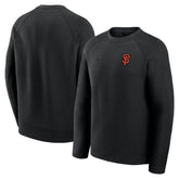 Black San Francisco Giants Nike Tech Fleece Raglan Sweatshirt