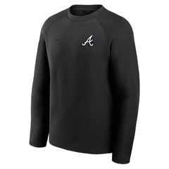 Black Atlanta Braves Nike Tech Fleece Raglan Sweatshirt