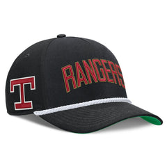 Black Texas Rangers Nike Cooperstown Collection Rise Adjustable Hat
