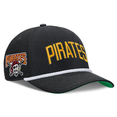 Black Pittsburgh Pirates Nike Cooperstown Collection Rise Adjustable Hat