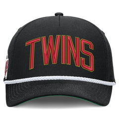 Black Minnesota Twins Nike Cooperstown Collection Rise Adjustable Hat