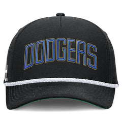 Black Los Angeles Dodgers Nike Cooperstown Collection Rise Adjustable Hat