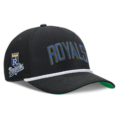Black Kansas City Royals Nike Cooperstown Collection Rise Adjustable Hat