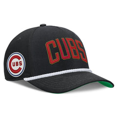 Black Chicago Cubs Nike Cooperstown Collection Rise Adjustable Hat