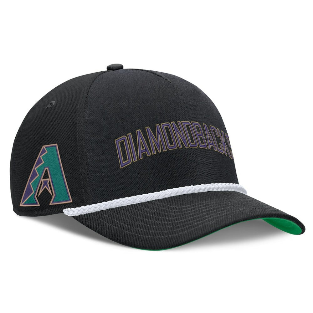 Black Arizona Diamondbacks Nike Cooperstown Collection Rise Adjustable Hat