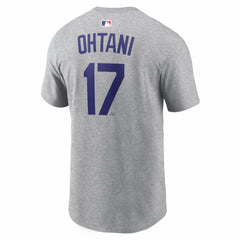 Heather Gray Shohei Ohtani Los Angeles Dodgers Nike Name & Number T-Shirt
