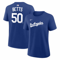 Royal Mookie Betts Los Angeles Dodgers Nike Women's Alternate Name & Number T-Shirt